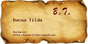 Bacsa Tilda névjegykártya